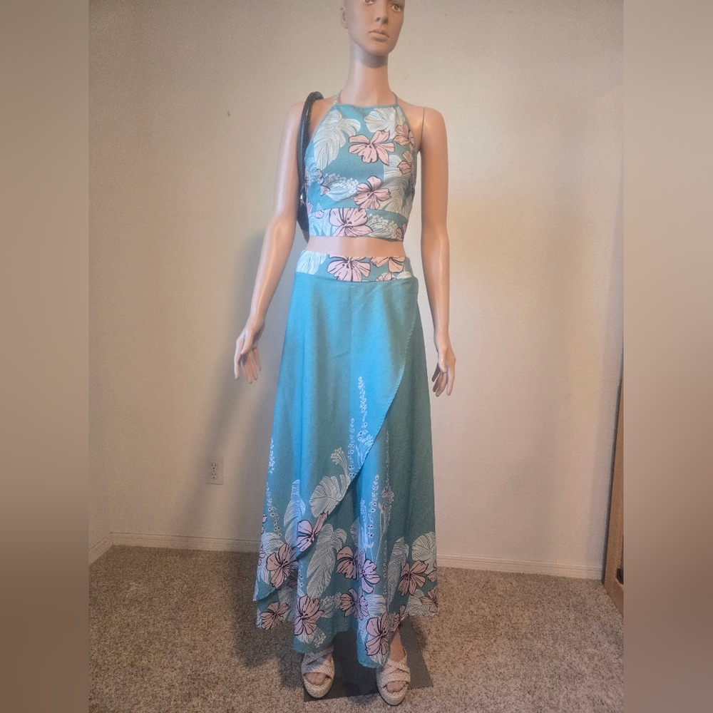 Floral Blue Women's Skirt